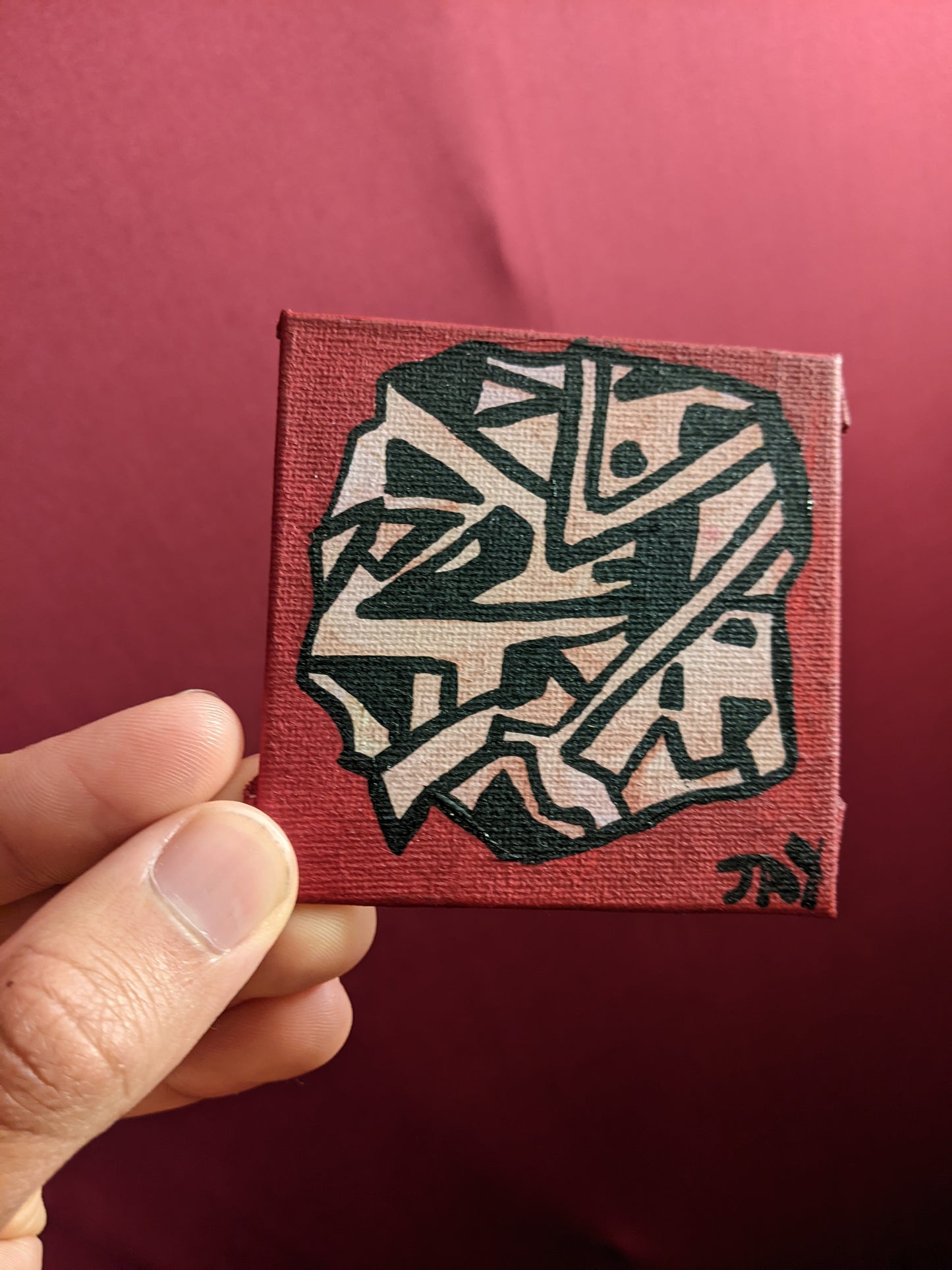 Mini canvas - Red Piece (panel)