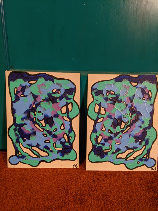 Abstract twins (2 panels)