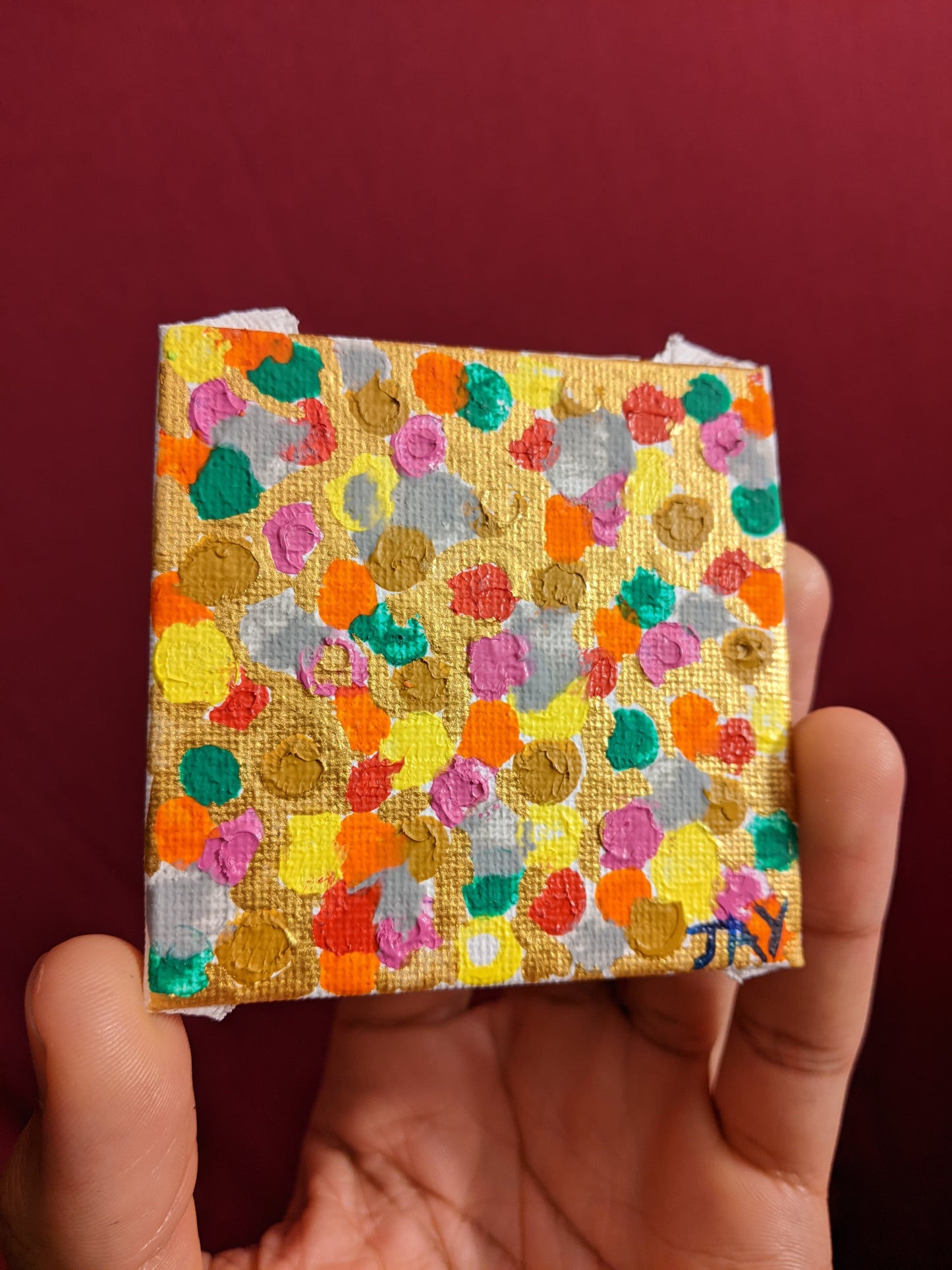 Mini canvas - Polkadots (panel)