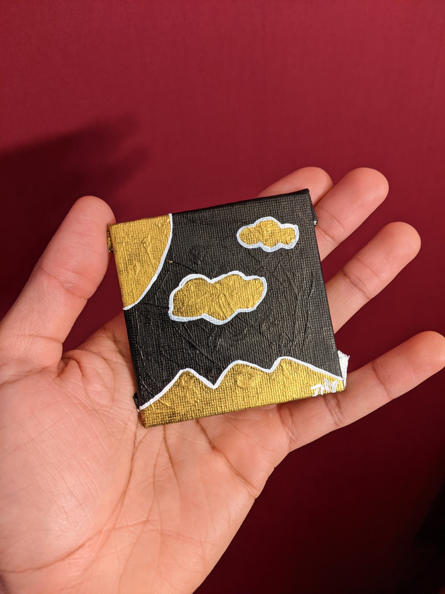 Mini canvas - Golden Nature (panel)