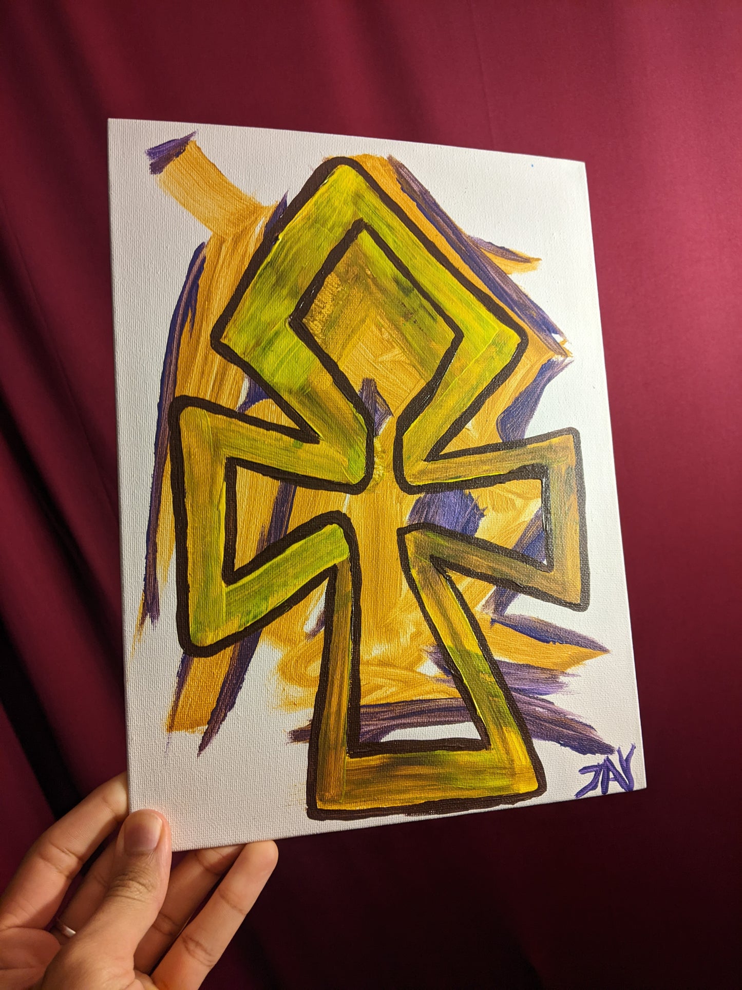 Golden Ankh (Panel canvas)