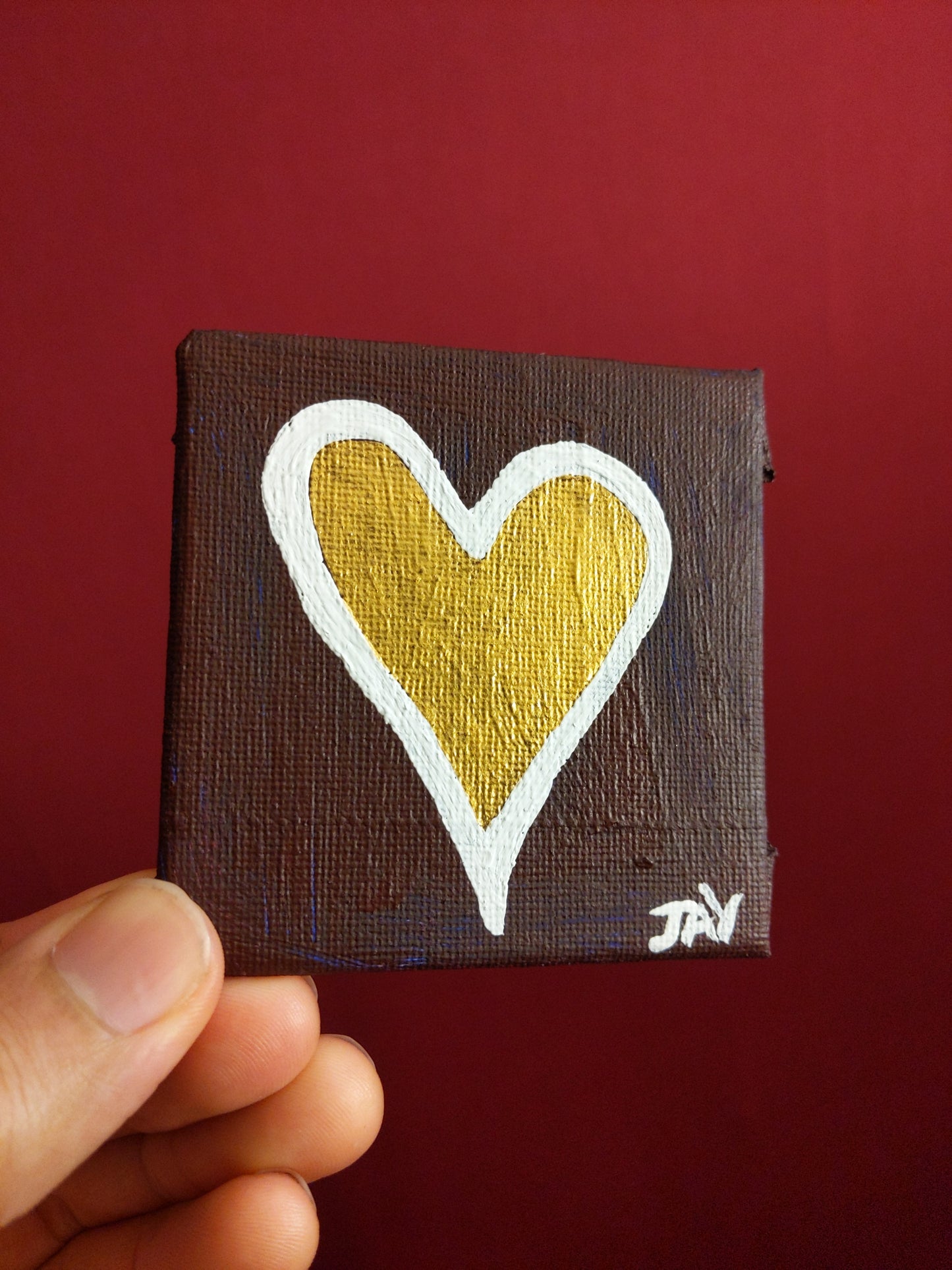 Mini canvas - Golden Heart (panel)