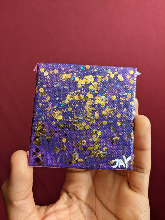 Mini canvas - Glittery World (panel)