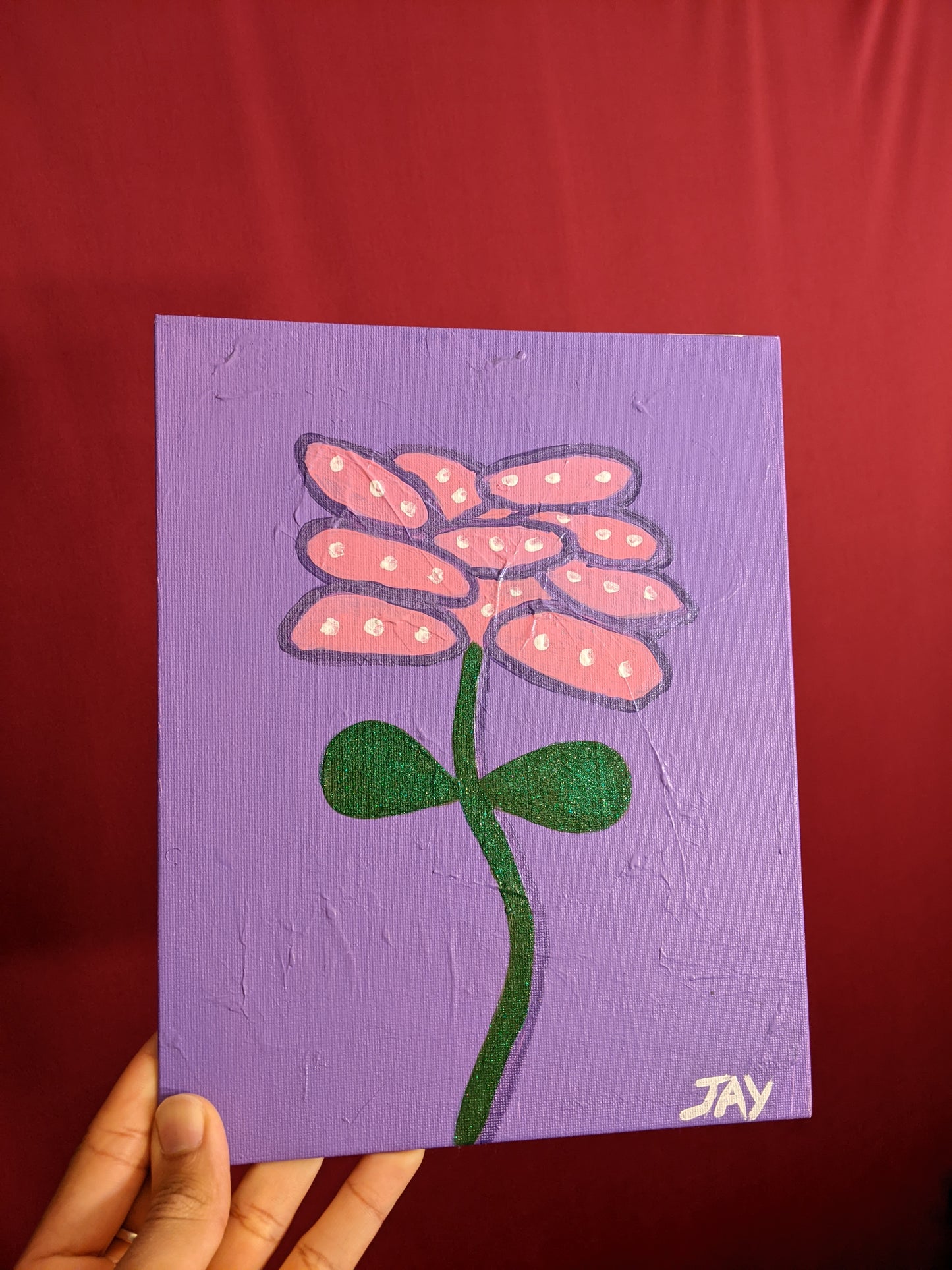 Pink Flower (panel canvas)