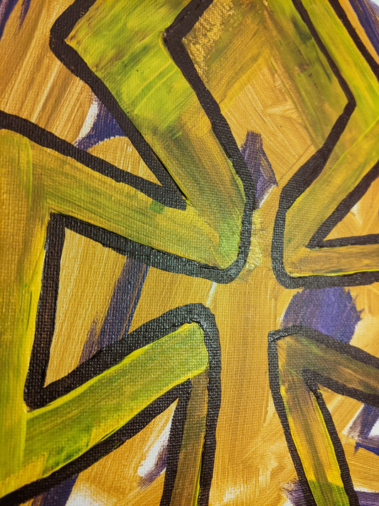 Golden Ankh (Panel canvas)